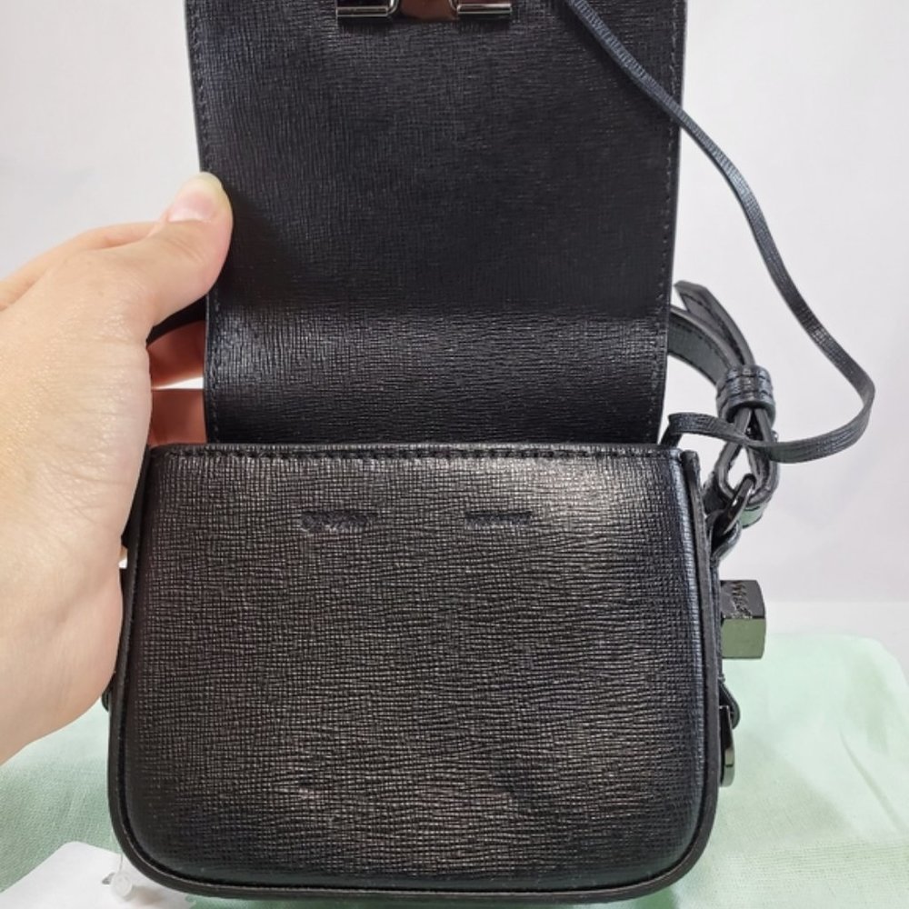 NWT$825 Off-White Baby Diagonal Binder Clip Leather Bag - Picture 5 of 16